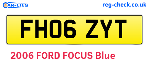 FH06ZYT are the vehicle registration plates.