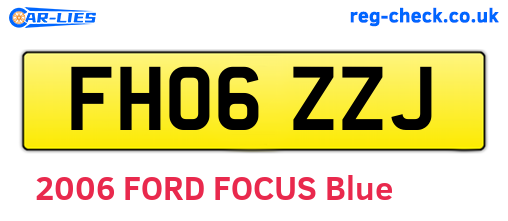 FH06ZZJ are the vehicle registration plates.