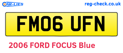 FM06UFN are the vehicle registration plates.