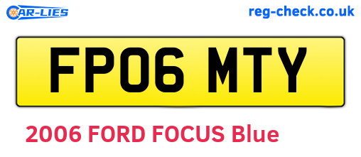 FP06MTY are the vehicle registration plates.