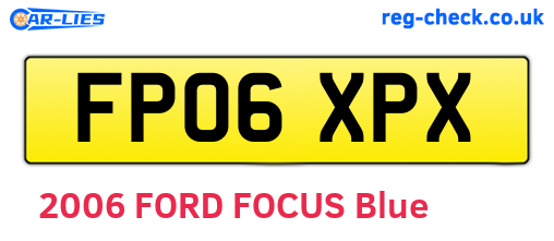 FP06XPX are the vehicle registration plates.