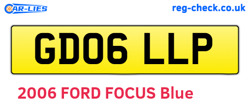 GD06LLP are the vehicle registration plates.