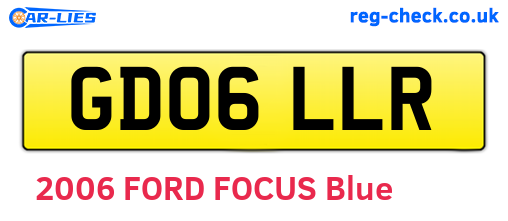 GD06LLR are the vehicle registration plates.