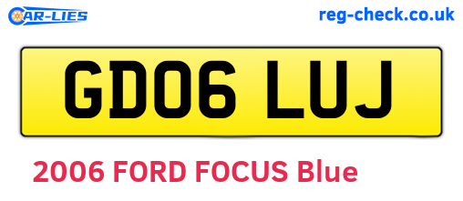 GD06LUJ are the vehicle registration plates.