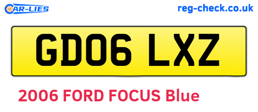 GD06LXZ are the vehicle registration plates.