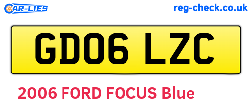GD06LZC are the vehicle registration plates.