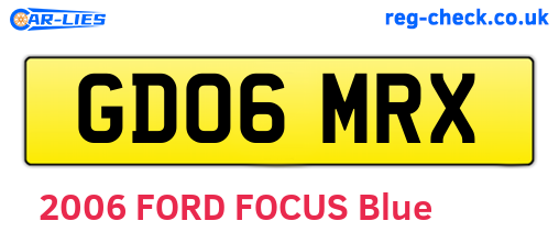 GD06MRX are the vehicle registration plates.