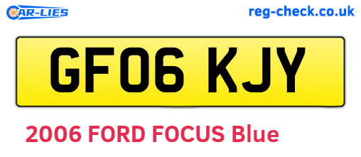GF06KJY are the vehicle registration plates.