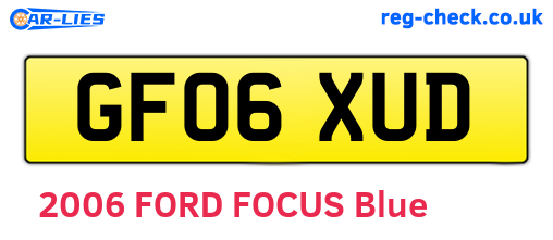 GF06XUD are the vehicle registration plates.
