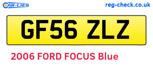GF56ZLZ are the vehicle registration plates.
