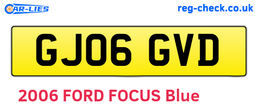 GJ06GVD are the vehicle registration plates.