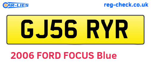 GJ56RYR are the vehicle registration plates.