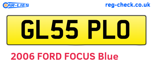 GL55PLO are the vehicle registration plates.