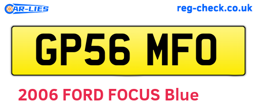 GP56MFO are the vehicle registration plates.
