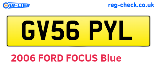 GV56PYL are the vehicle registration plates.