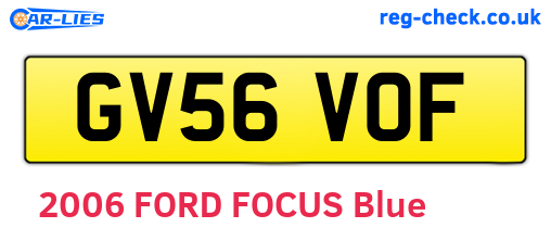 GV56VOF are the vehicle registration plates.