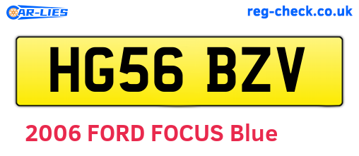 HG56BZV are the vehicle registration plates.