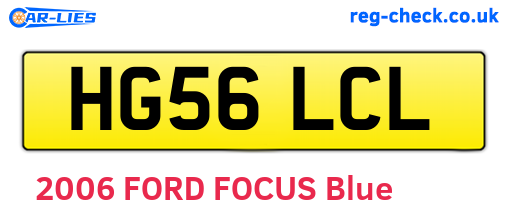 HG56LCL are the vehicle registration plates.