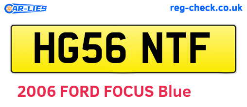 HG56NTF are the vehicle registration plates.