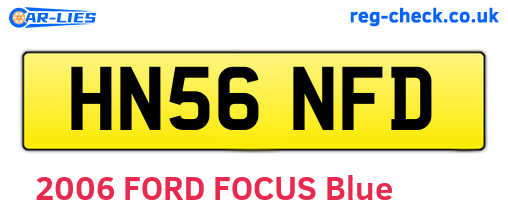 HN56NFD are the vehicle registration plates.