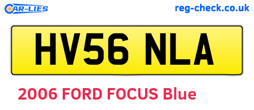 HV56NLA are the vehicle registration plates.