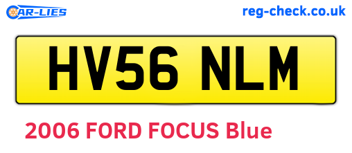 HV56NLM are the vehicle registration plates.