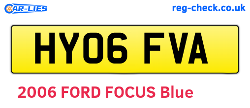 HY06FVA are the vehicle registration plates.