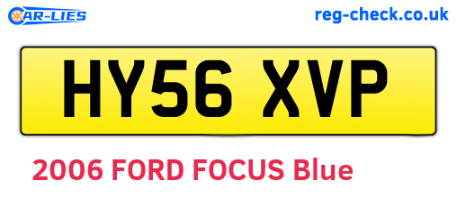 HY56XVP are the vehicle registration plates.