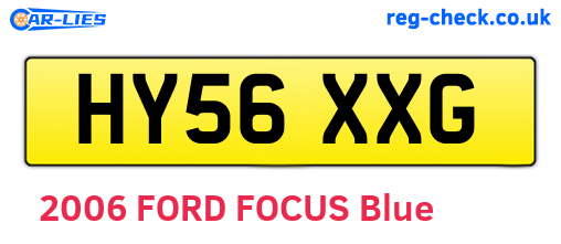 HY56XXG are the vehicle registration plates.