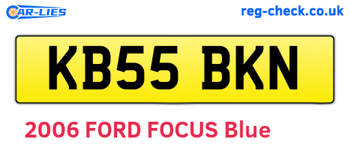 KB55BKN are the vehicle registration plates.