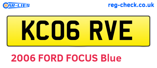 KC06RVE are the vehicle registration plates.