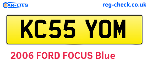 KC55YOM are the vehicle registration plates.