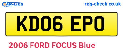 KD06EPO are the vehicle registration plates.