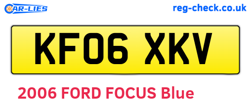 KF06XKV are the vehicle registration plates.