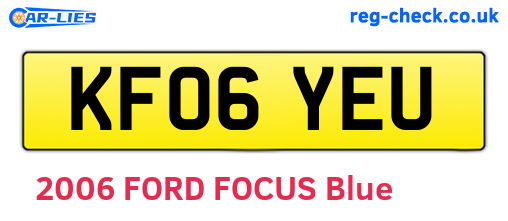KF06YEU are the vehicle registration plates.