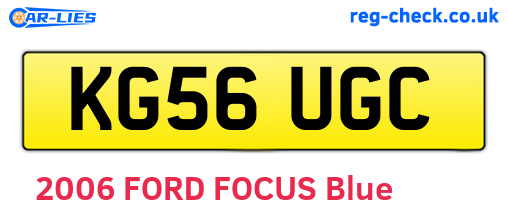 KG56UGC are the vehicle registration plates.