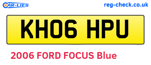 KH06HPU are the vehicle registration plates.