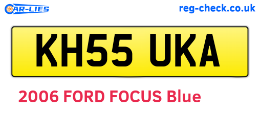 KH55UKA are the vehicle registration plates.