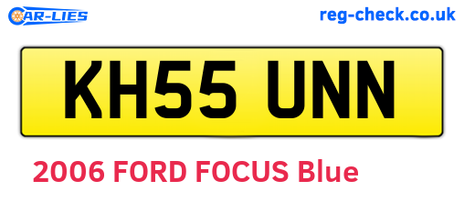 KH55UNN are the vehicle registration plates.