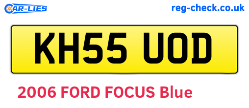 KH55UOD are the vehicle registration plates.