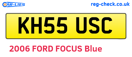 KH55USC are the vehicle registration plates.
