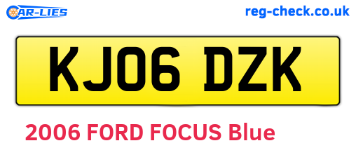 KJ06DZK are the vehicle registration plates.