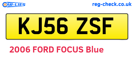 KJ56ZSF are the vehicle registration plates.