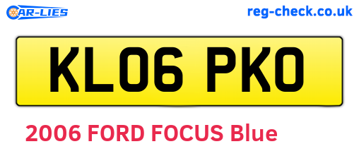 KL06PKO are the vehicle registration plates.