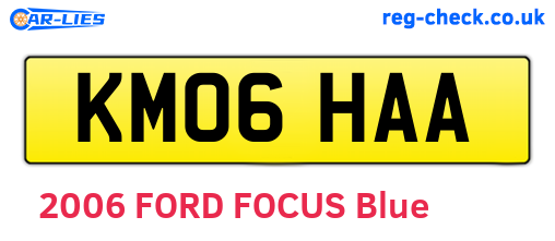 KM06HAA are the vehicle registration plates.