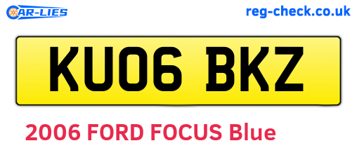 KU06BKZ are the vehicle registration plates.
