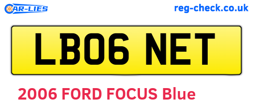 LB06NET are the vehicle registration plates.