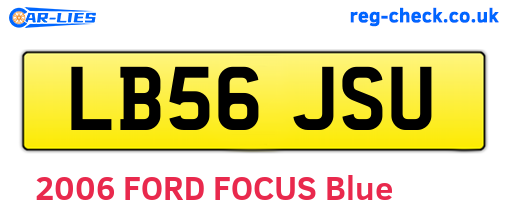 LB56JSU are the vehicle registration plates.