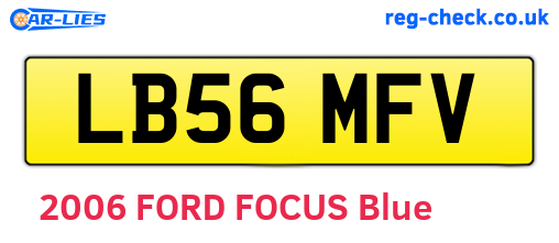 LB56MFV are the vehicle registration plates.