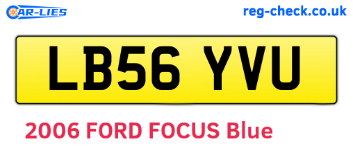 LB56YVU are the vehicle registration plates.